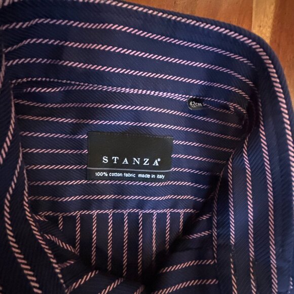 Stanza Long Sleeve Dress Shirt, Mens 42 cm/16.5 - Picture 9 of 15